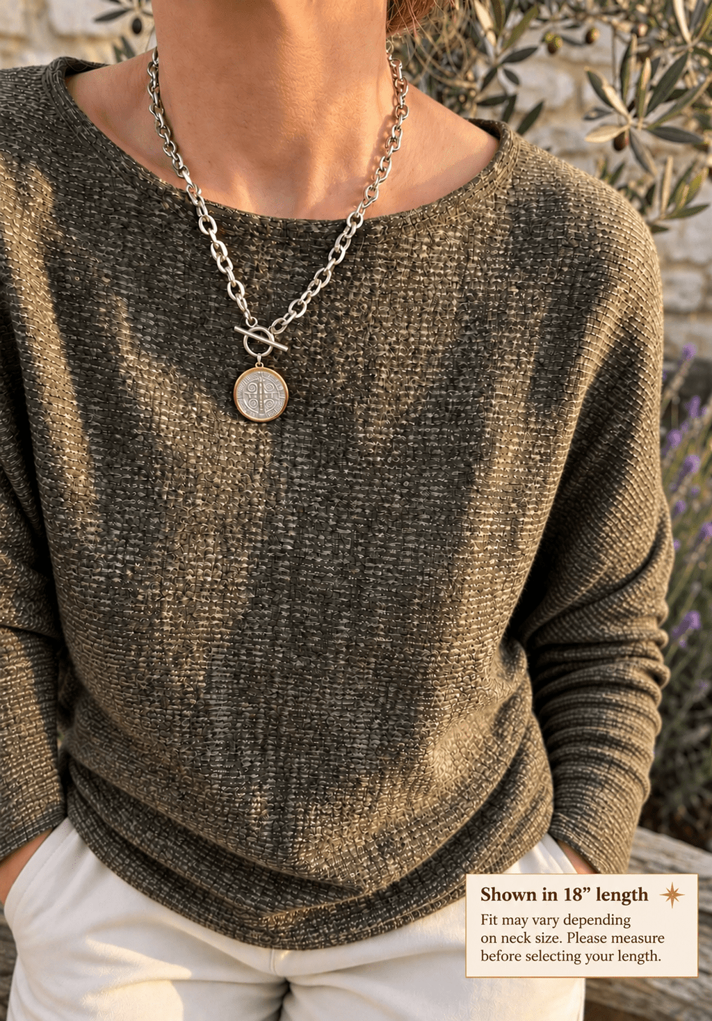 ST. BENEDICT TOGGLE NECKLACE - Honeysuckle & Sparrow