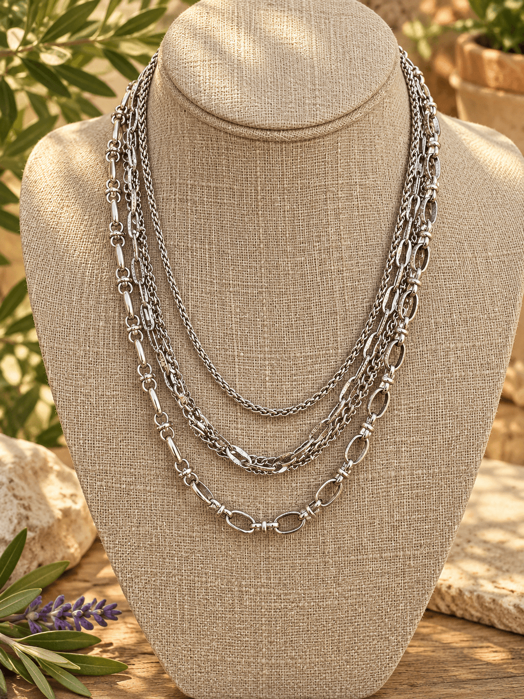 MULTI CHAIN NECKLACE - Honeysuckle & Sparrow