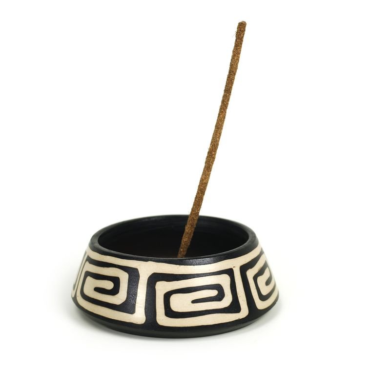 Ceramic Burner for Stick and Cone Incense - 4.5" - Honeysuckle & Sparrow