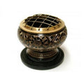Black Brass Screen Burner with Coaster - Honeysuckle & Sparrow