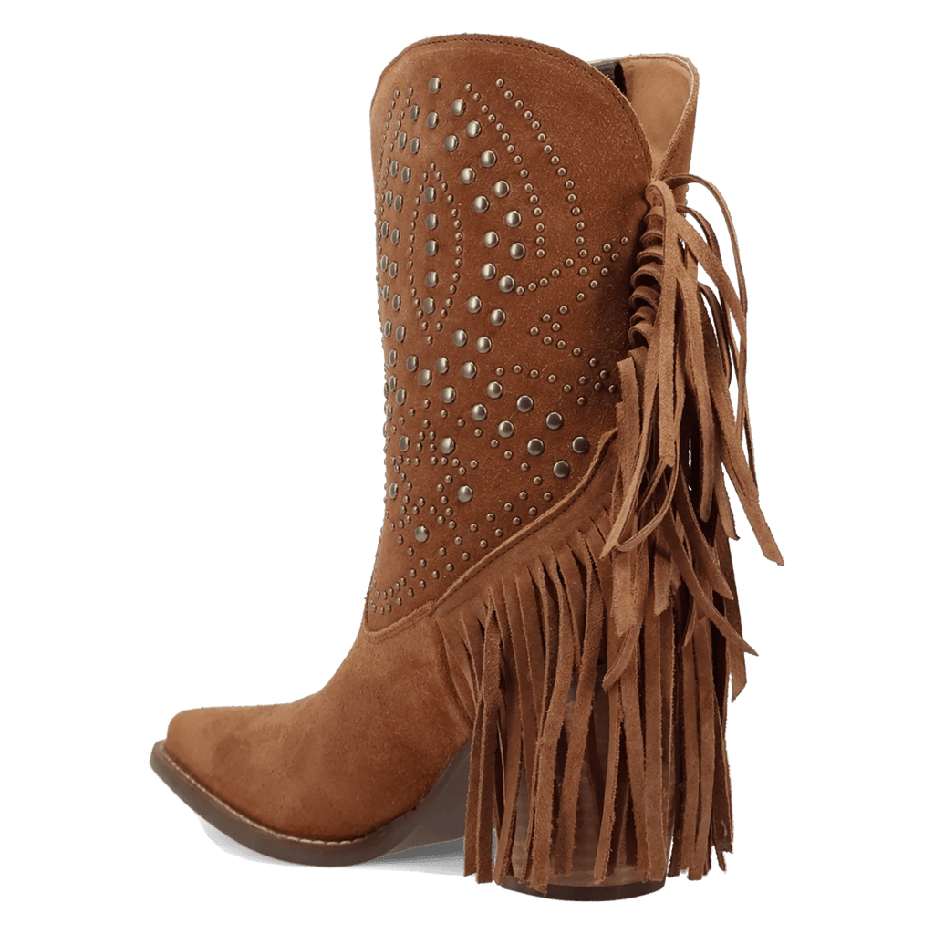 Dingo Star Power - Women's Suede Cowgirl Boot - Honeysuckle & Sparrow