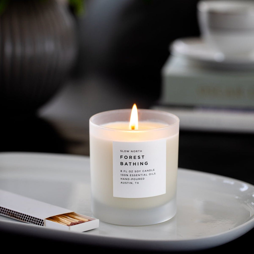 Forest Bathing - Signature Candle (Fir + Pine + Patchouli) - Honeysuckle & Sparrow