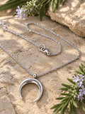 CRESCENT MOON NECKLACE - Honeysuckle & Sparrow