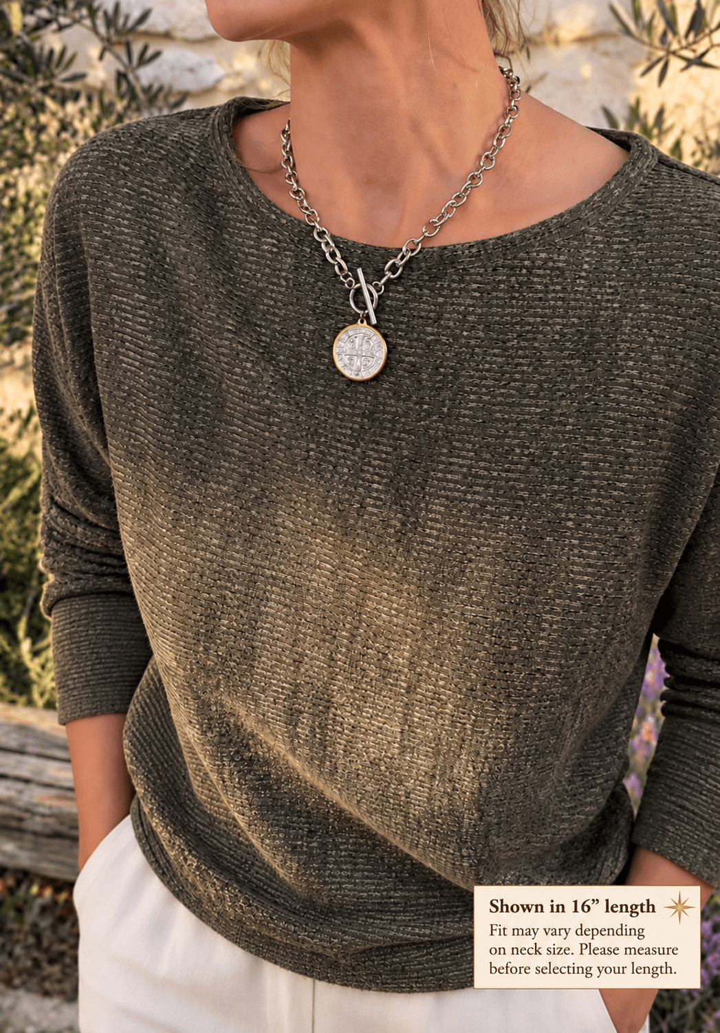 ST. BENEDICT TOGGLE NECKLACE - Honeysuckle & Sparrow