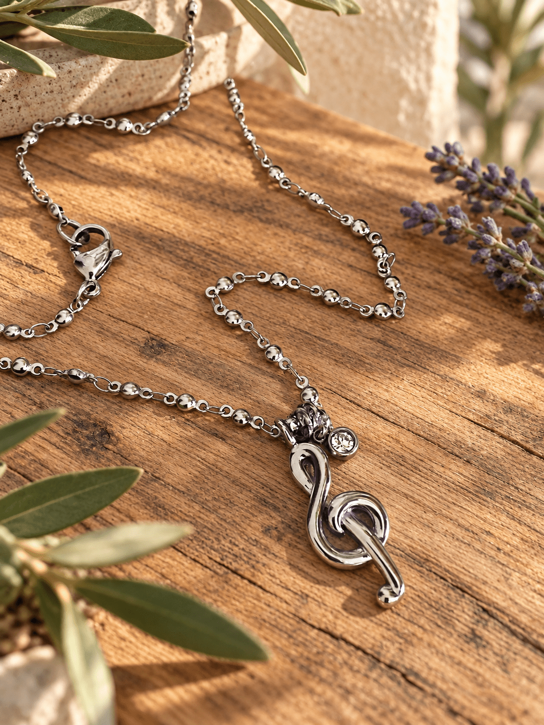MUSICAL NOTE NECKLACE - Honeysuckle & Sparrow