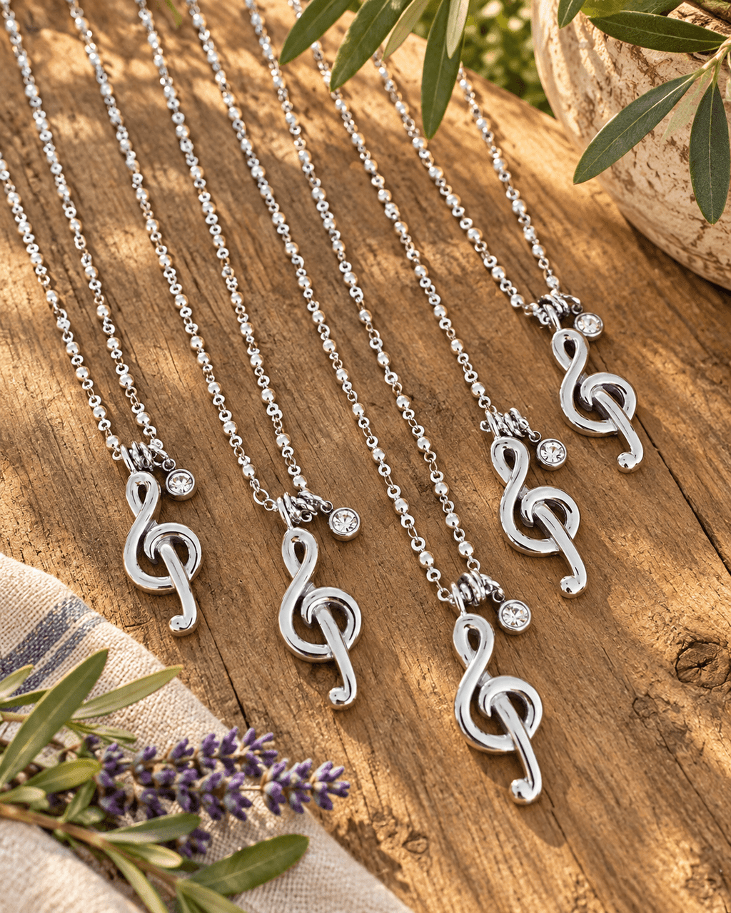 MUSICAL NOTE NECKLACE - Honeysuckle & Sparrow