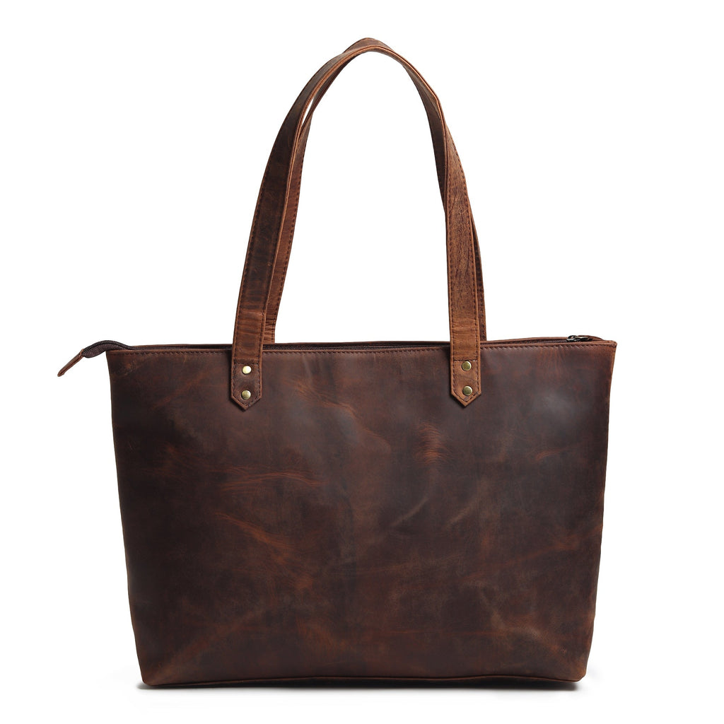 Rachel Large Leather Tote - Honeysuckle & Sparrow