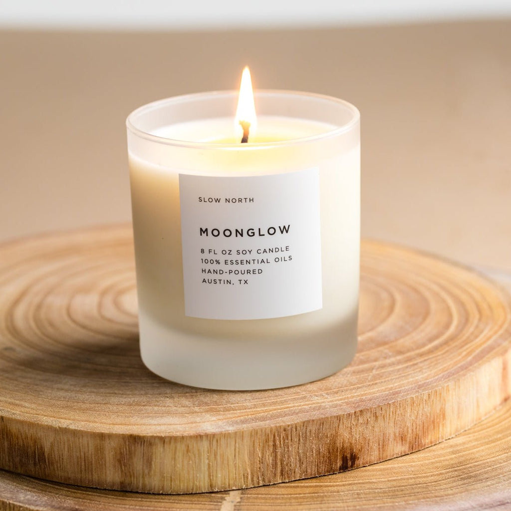 Moonglow - Signature Candle (Patchouli + Cinnamon + Black Pepper) - Honeysuckle & Sparrow