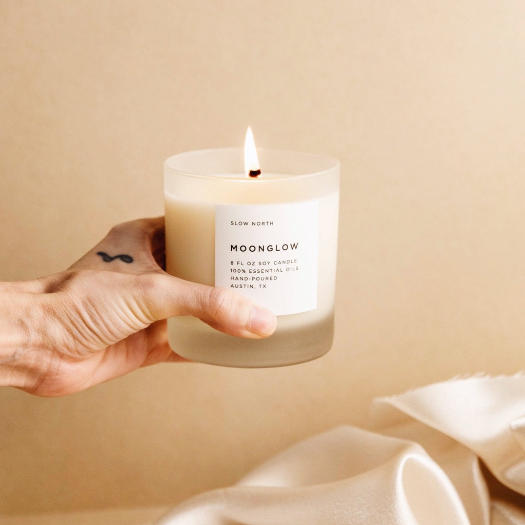 Moonglow - Signature Candle (Patchouli + Cinnamon + Black Pepper) - Honeysuckle & Sparrow