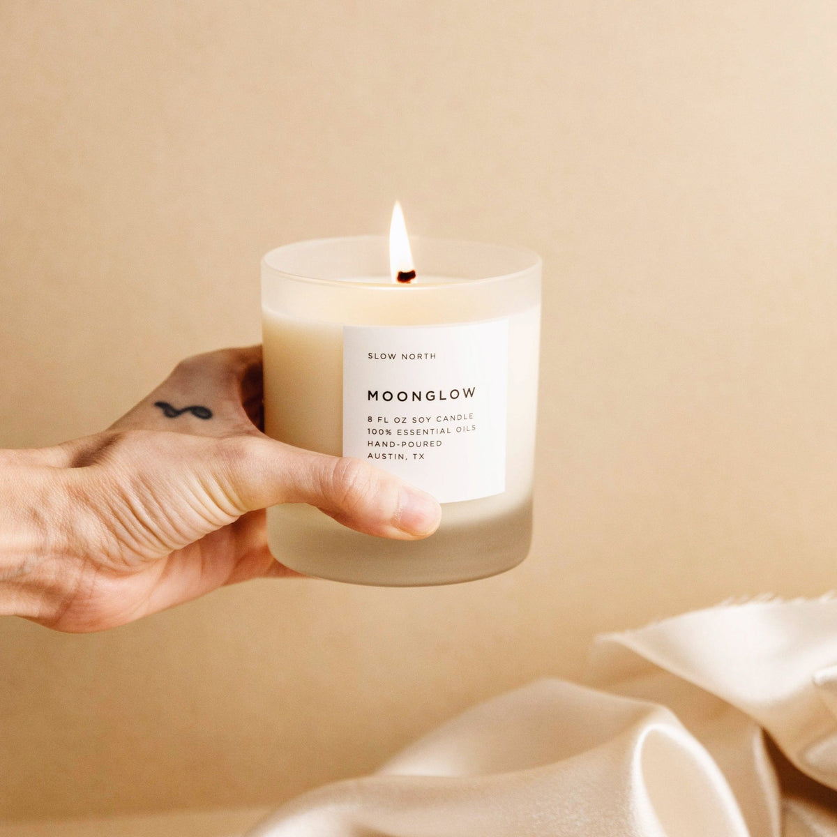 Moonglow - Signature Candle (Patchouli + Cinnamon + Black Pepper) - Honeysuckle & Sparrow