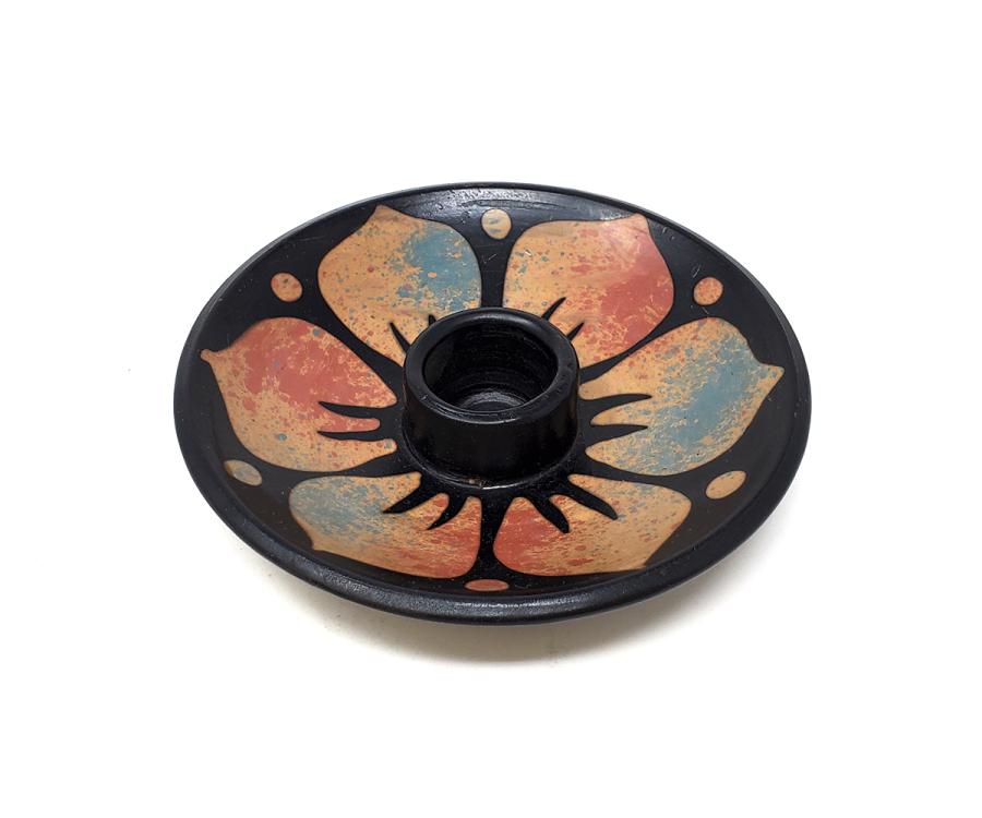 Ceramic Incense round Burner for Smudge stick, Incense, Palo - Honeysuckle & Sparrow