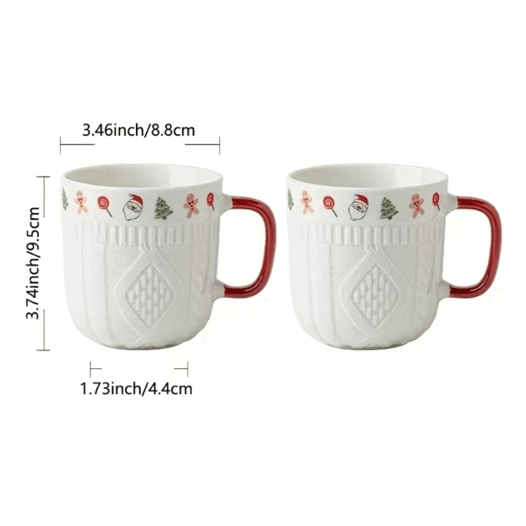 Christmas Ceramic Mug Set – Cozy Sweater Style Coffee Mugs, Holiday Gift - Honeysuckle & Sparrow