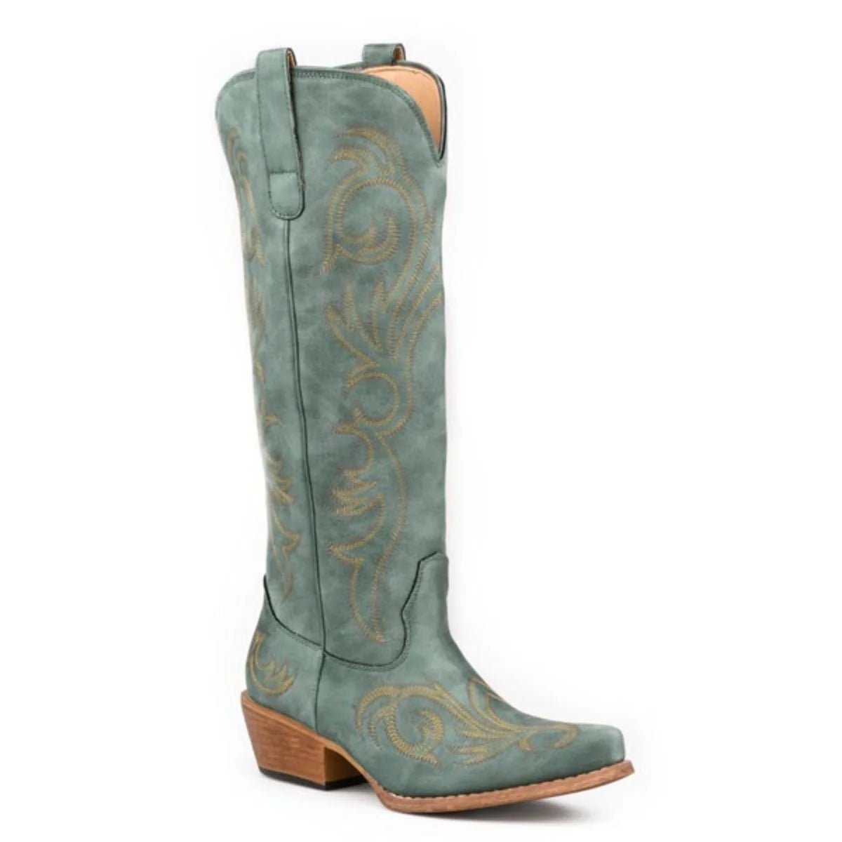 Roper Ryder (Turquoise) - Women's Cowgirl Boot - Honeysuckle & Sparrow